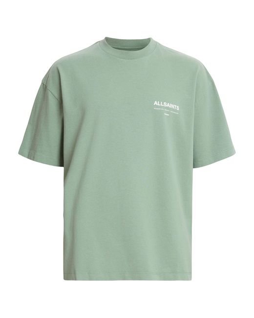 AllSaints Green Organic Cotton Access Logo T-shirt for men