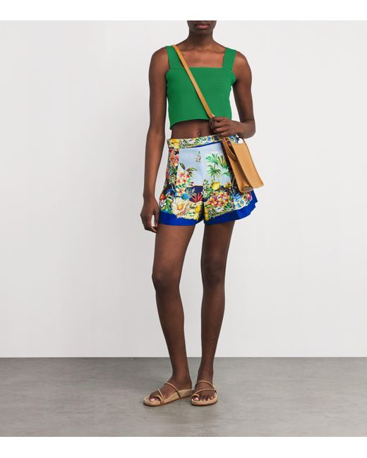 Maje Green Knitted Crop Top