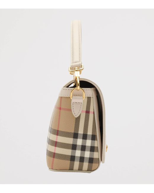 Burberry Metallic Check Note Top-Handle Bag