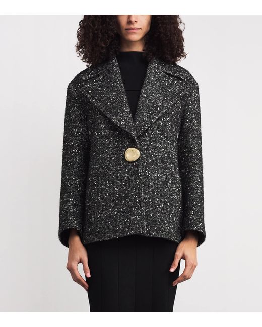 Joseph Black Wool Tweed Donegal Agar Coat