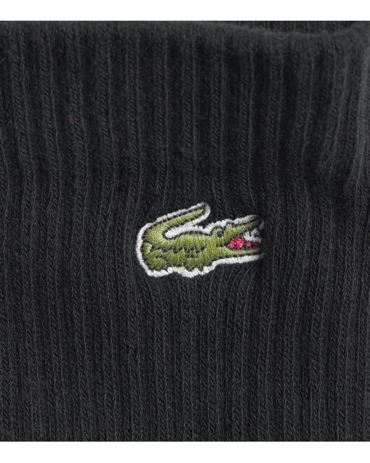 Lacoste Black Cotton-Blend Logo Socks for men