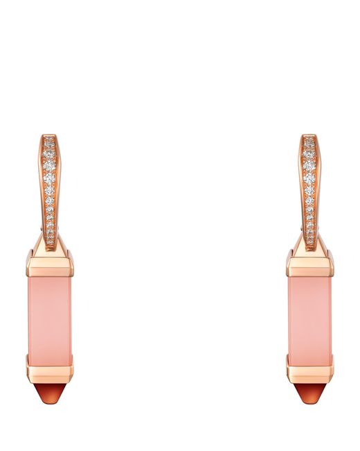 Cartier Pink Rose Gold, Diamond And Gemstone Les Berlingots De Earrings