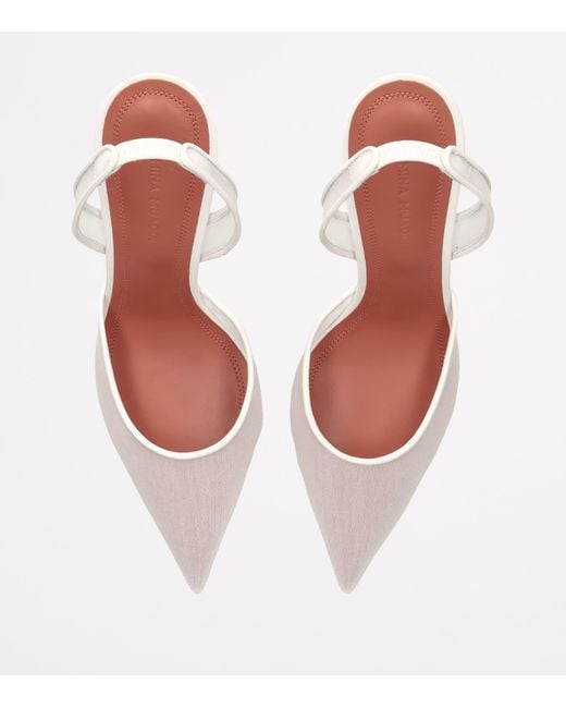 AMINA MUADDI White Mesh Holli Slingback Pumps 95