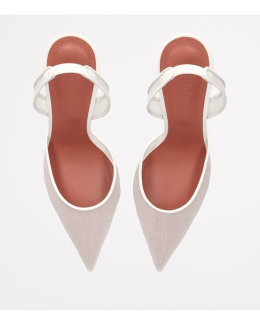 AMINA MUADDI White Mesh Holli Slingback Pumps 95