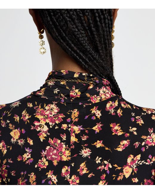 Ulla Johnson Brown Gathered Floral Midi Dress