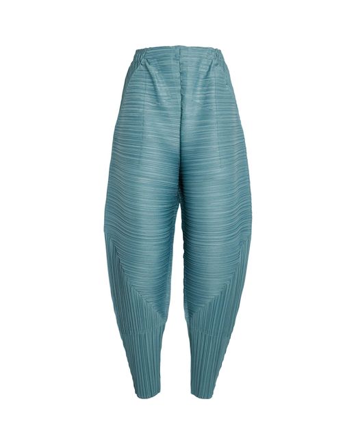 Pleats Please Issey Miyake Blue Thicker Bounce Trousers