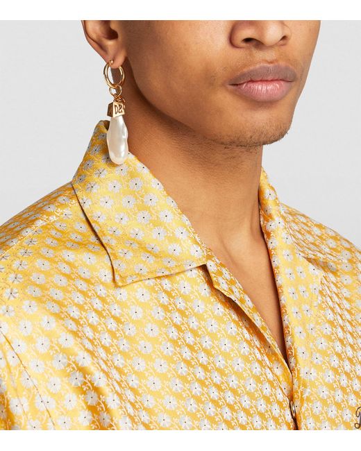 DSquared² Metallic Faux Pearl Earring for men
