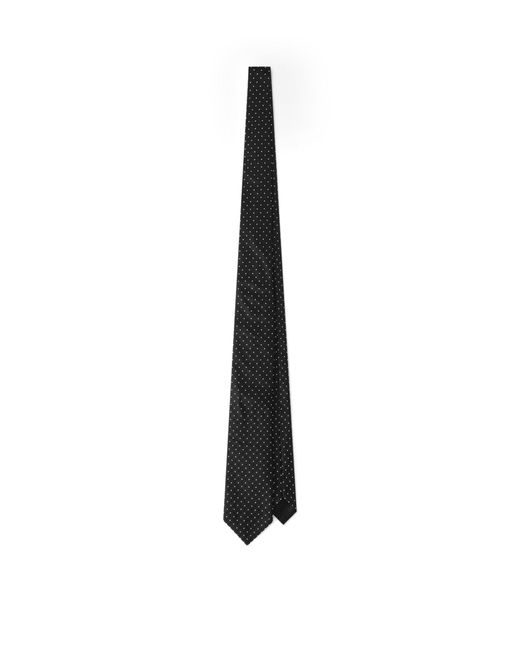 Dolce & Gabbana Black Silk Polka-Dot Tie for men