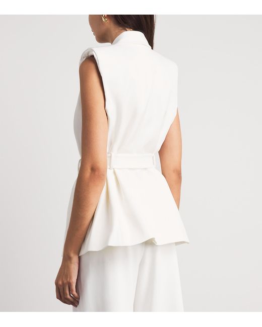 L'Agence White Belted Emerly Waistcoat