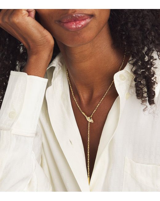 Jacquie Aiche Metallic And Diamond Snake Necklace