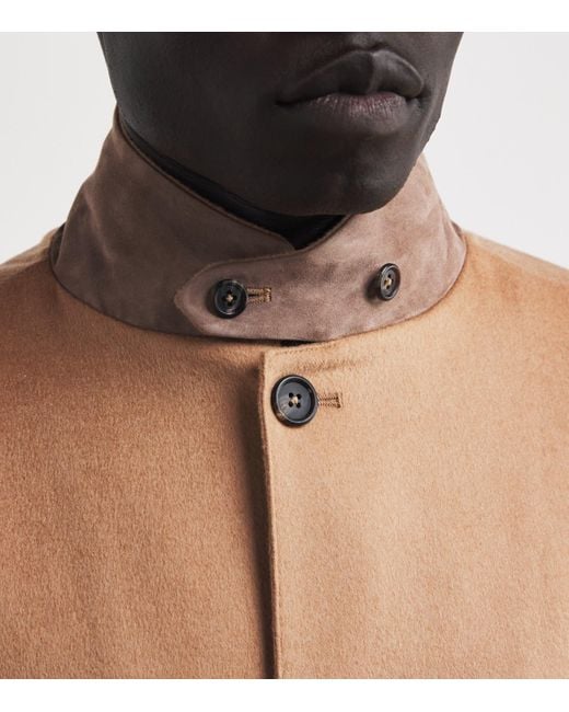 FIORONI CASHMERE Men's Natural Camel And Suede Jacket