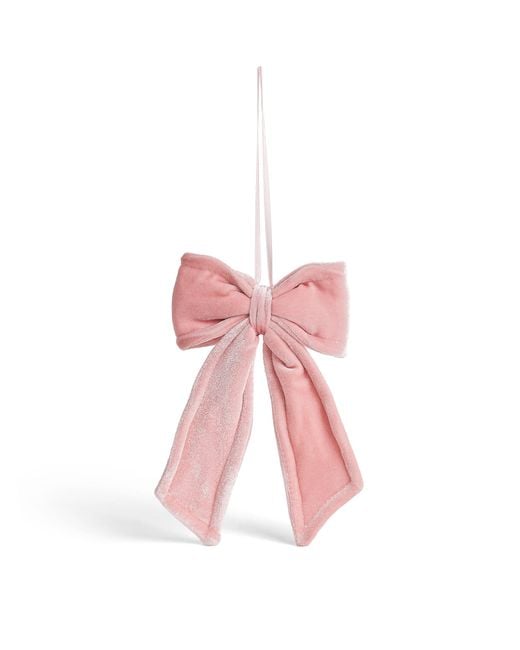Luxury Garland Pink Mini Velvet Bow Tree Decoration