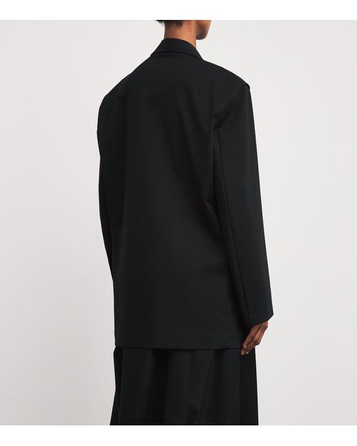Issey Miyake Black Cotton-Blend Simple Ensemble Blazer