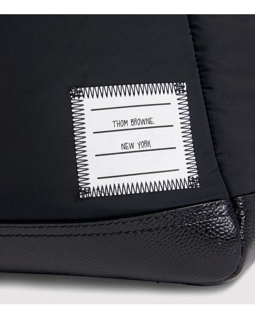 Thom Browne Black Twill Multi-Pocket Backpack