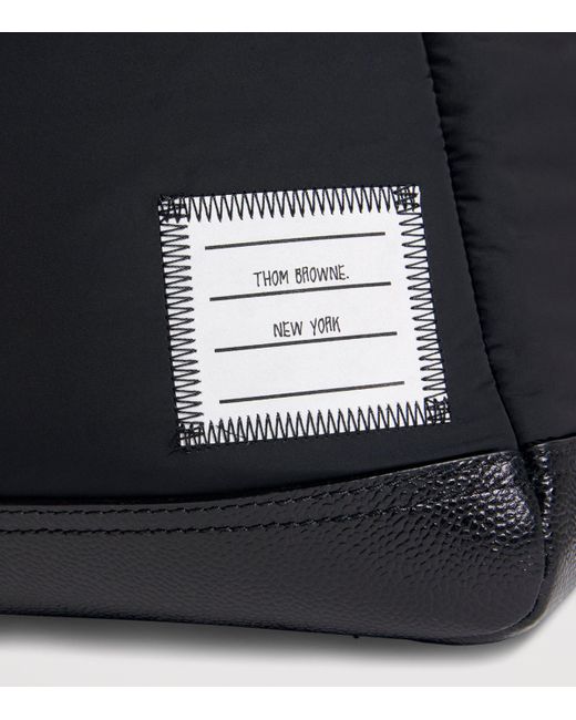 Thom Browne Black Twill Multi-Pocket Backpack