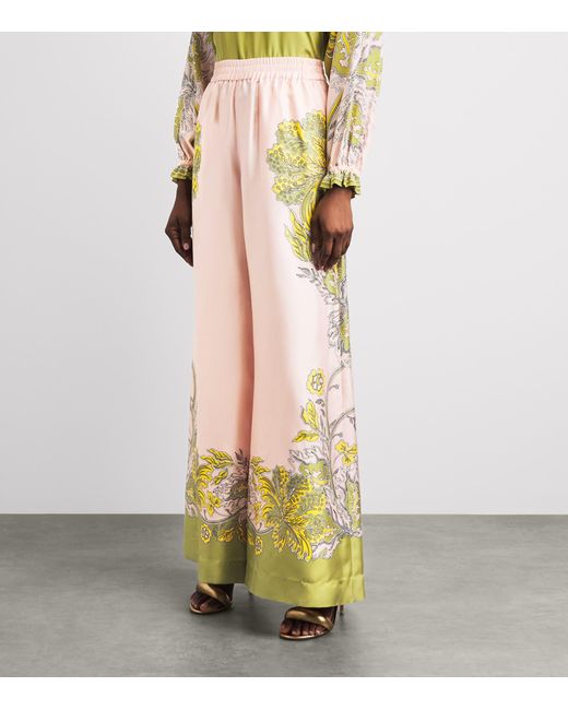 LaDoubleJ Pink Silk Palazzo Trousers