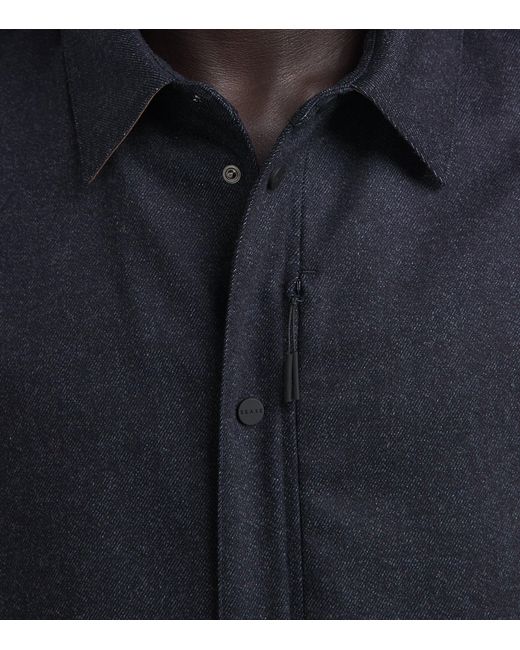 Sease Blue Cotton Padded Gate 2.0 Overshirt for men