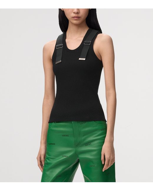 Loewe Black Embellished Tank Top
