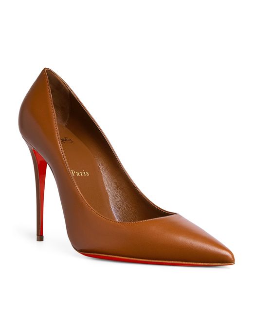 Christian Louboutin Brown Kate Leather Pumps 100