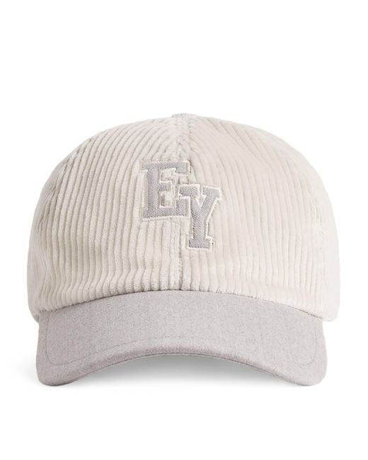 Eleventy Natural Embroidered Logo Baseball Cap for men
