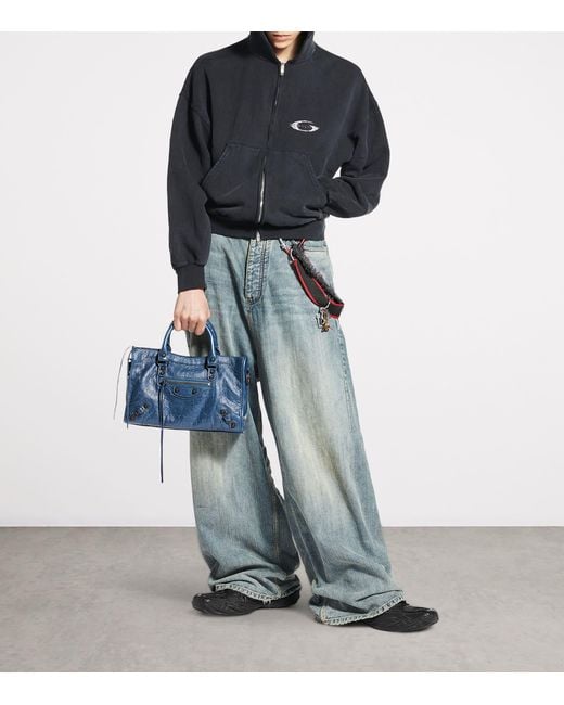 Balenciaga Blue Small Lambskin Le City Top-Handle Bag