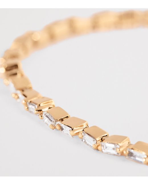 Suzanne Kalan Natural And Diamond Thin Bold Bangle