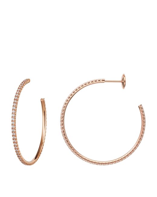 Cartier Metallic Large And Diamond Étincelle De Hoop Earrings