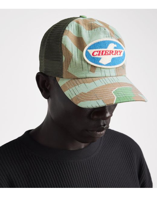 CHERRY LA Green Eagle Patch Trucker Cap for men