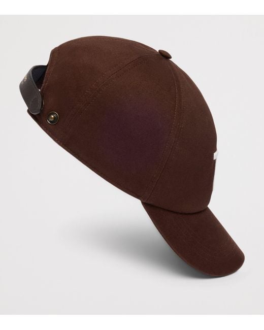 Tom Ford Brown Cotton Logo Baseball Cap for men