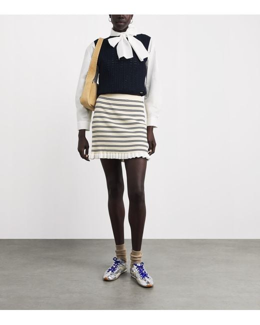 Claudie Pierlot White Cotton Pussy-Bow Blouse