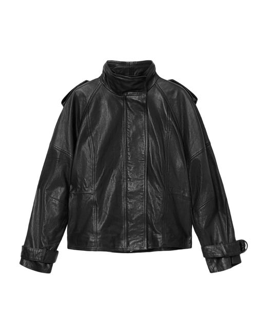 AllSaints Black Serne Leather Jacket