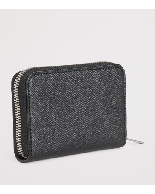 Sandro Black Grained Leather Zipped Wallet for men