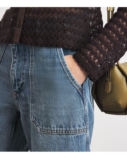 FRAME Blue The Ranger Wide Jeans