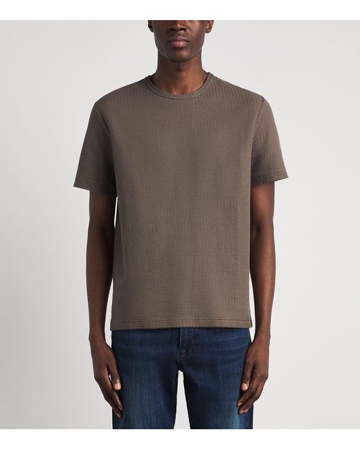 FRAME Gray Cotton Jacquard T-Shirt for men