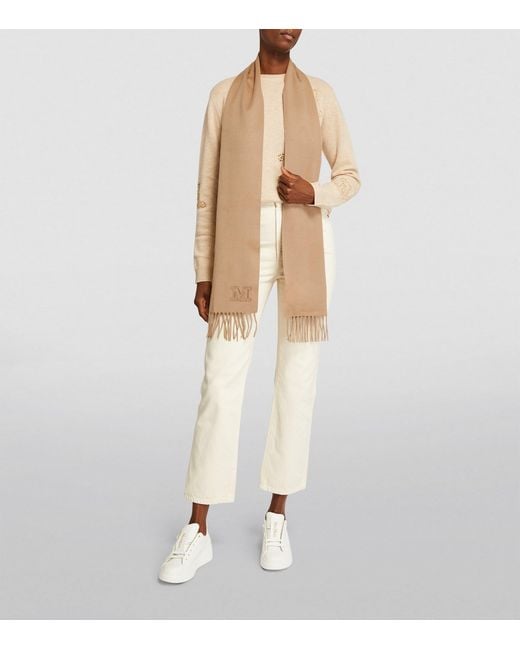 Max Mara Natural Cashmere Scarf