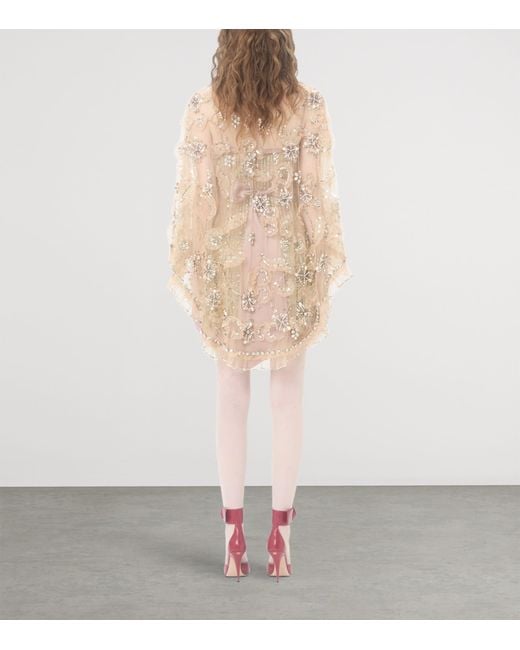 Valentino Natural Embellished Cape