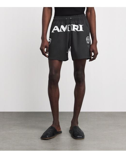 Amiri Black Logo Swim Shorts for men