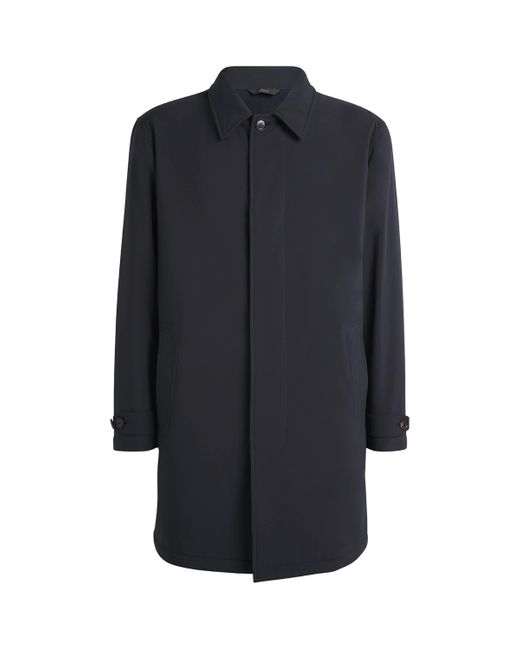 Brioni Blue Water-Repellent Performa Car Coat for men