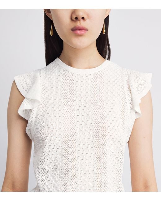 PAIGE White Ruffled Margo Tank Top