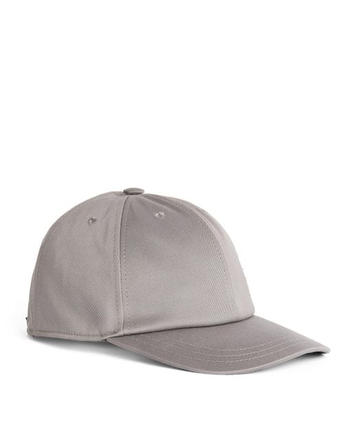 Thom Browne Gray Name Tag Baseball Cap for men