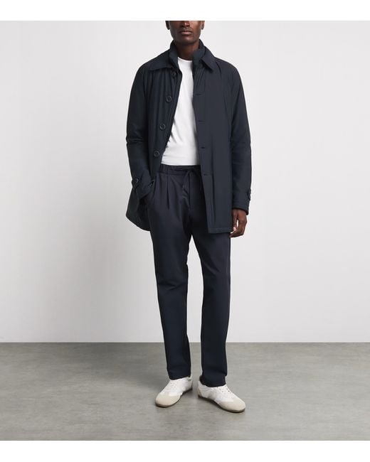 Herno Blue Washington Raincoat for men