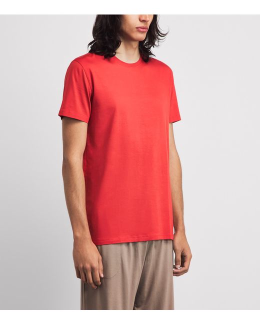 Derek Rose Red Basel Lounge T-Shirt for men