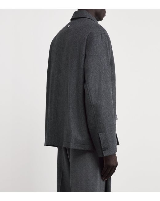 LE17SEPTEMBRE Gray Wool Field Jacket for men