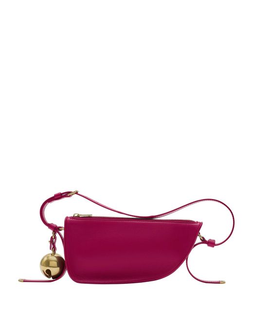 Burberry Purple Mini Leather Shield Cross-body Bag