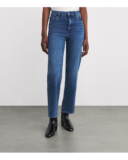 FRAME Blue Le Sleek Straight Jeans