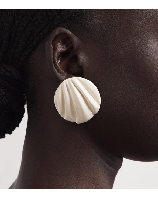 Chloé Natural Pleats Clip-On Earrings