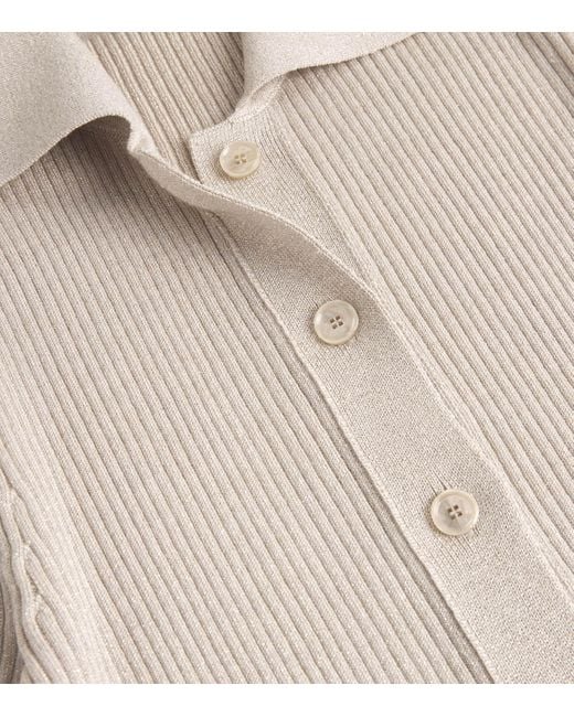 Kiton Natural Wool-Blend Shimmer Cardigan