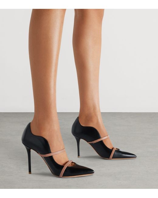 Malone Souliers Black Leather Maureen Pumps 100