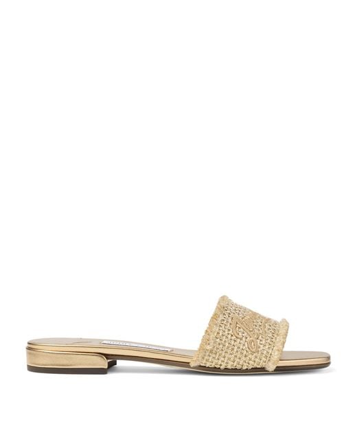 Jimmy Choo Natural Joa Flat Slides