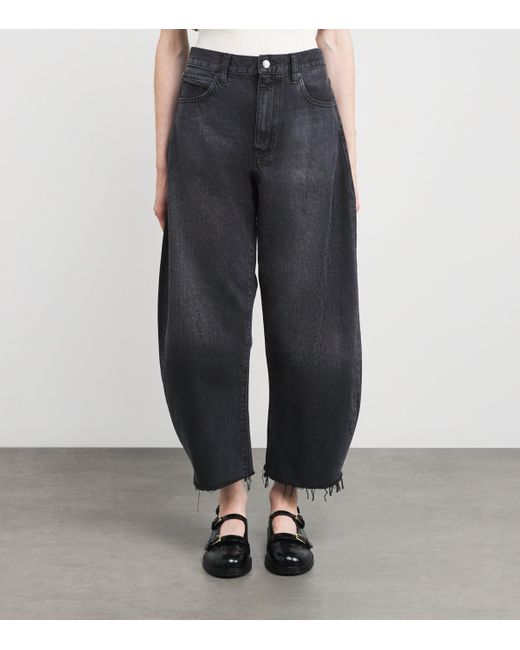 FRAME Blue The Bubble Crop Jeans